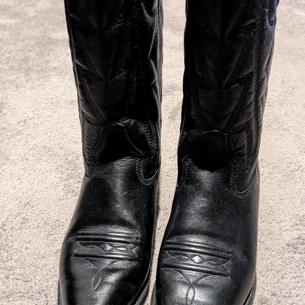 Vittorrio Ricci Women's Black Leather Western Boots